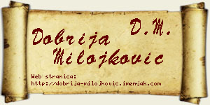 Dobrija Milojković vizit kartica